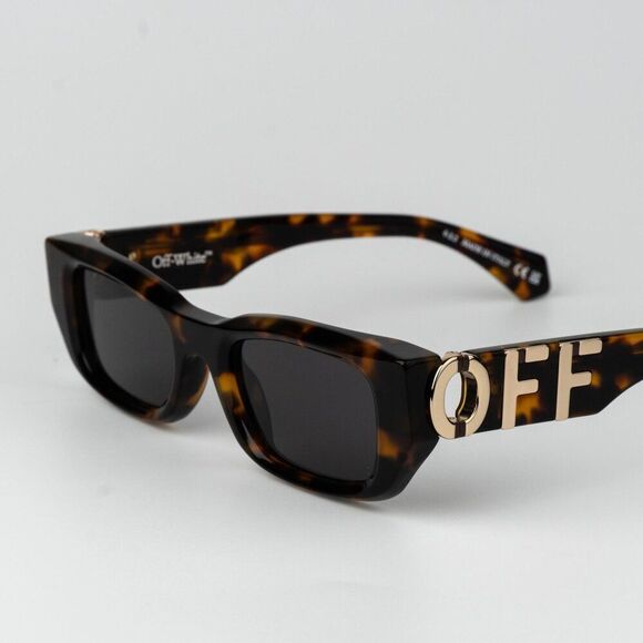 Off-White FILLMORE Women Sunglasses Havana Grey Square OERI124 6007 NEW main image 7